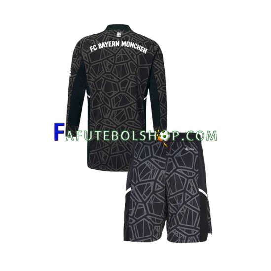 Camisa Goleiro 2 Bayern de Munique 2022-2023 manga longa ,infantil