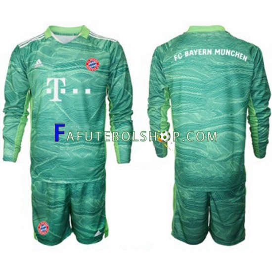 Camisa Goleiro 3 Bayern de Munique 2021-2022 manga longa ,infantil