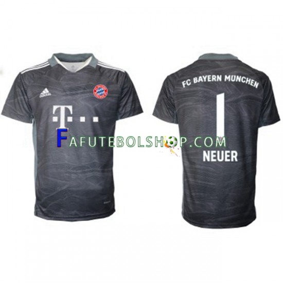 Camisa Goleiro 2 Bayern de Munique Manuel Neuer 1 2021-2022 manga curta ,Masculino