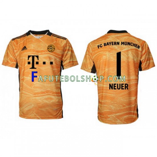 Camisa Goleiro 1 Bayern de Munique Manuel Neuer 1 2021-2022 manga curta ,Masculino