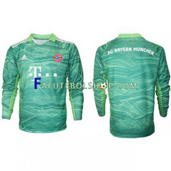 Camisa Goleiro 3 Bayern de Munique 2021-2022 manga longa ,Masculino