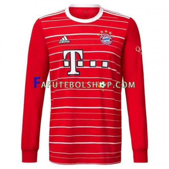 Camisa 1 Bayern de Munique 2022-2023 manga longa ,Masculino