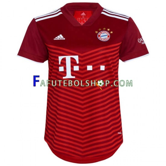 Camisa 1 Bayern de Munique 2021-2022 manga curta ,Feminino