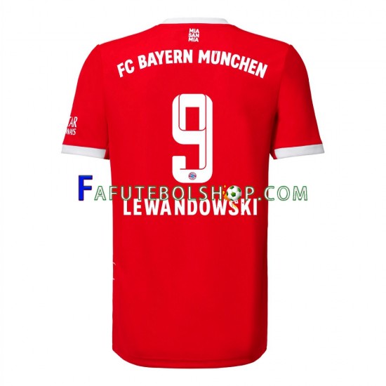 Camisa 1 Bayern de Munique Lewandowski 9 2022-2023 manga curta ,Masculino