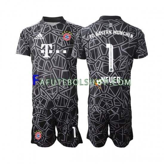 Camisa Goleiro 1 Bayern de Munique Manuel Neuer 1 2022-2023 manga curta ,infantil