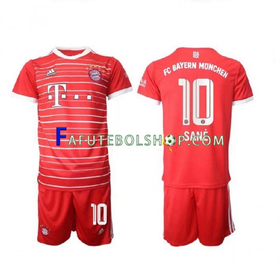 Camisa 1 Bayern de Munique Sane 10 2022-2023 manga curta ,infantil