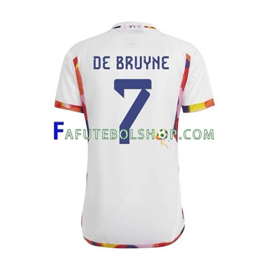 Camisa 2 Bélgica De Bruyne 7 Copa Do Mundo 2022 manga curta ,Masculino