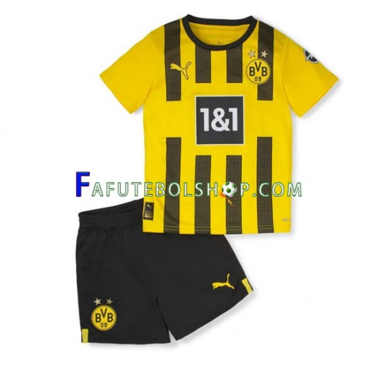 Camisa 1 Borussia Dortmund 2022-2023 manga curta ,infantil