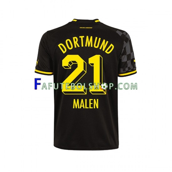 Camisa 2 Borussia Dortmund Donyell Malen 21 2022-2023 manga curta ,Masculino