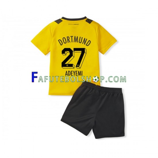 Camisa 1 Borussia Dortmund Karim Adeyemi 27 2022-2023 manga curta ,infantil