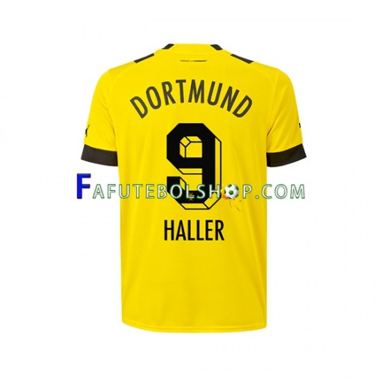 Camisa 1 Borussia Dortmund Sebastien Haller 9 2022-2023 manga curta ,Masculino