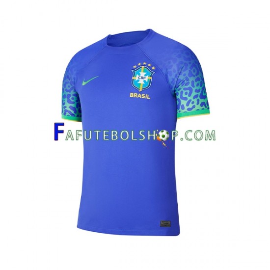 Camisa 2 Brasil Copa Do Mundo 2022 manga curta ,Masculino