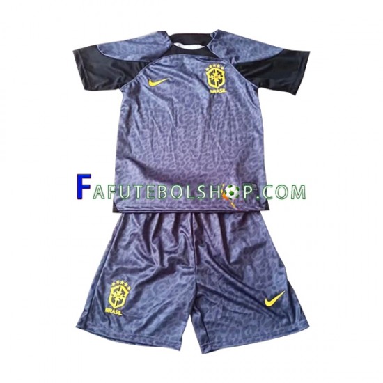 Camisa Goleiro 1 Brasil Copa Do Mundo 2022 manga curta ,infantil