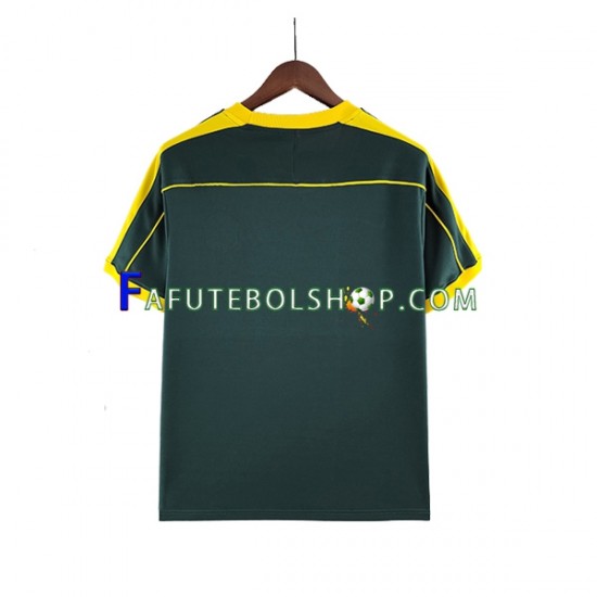 Camisa Goleiro 2 Brasil Retrô 1998 manga curta ,Masculino