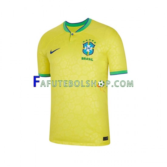 Camisa 1 Brasil Copa Do Mundo 2022 manga curta ,Masculino