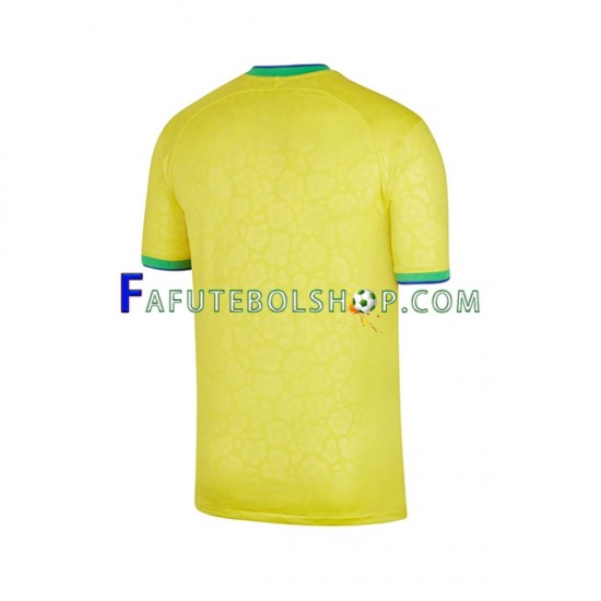 Camisa 1 Brasil Copa Do Mundo 2022 manga curta ,Masculino