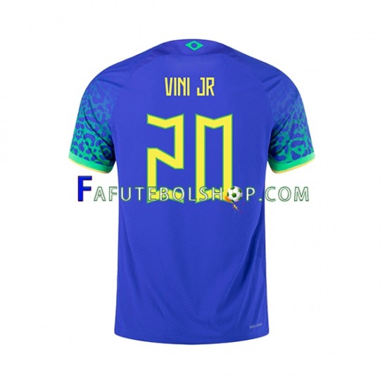 Camisa 2 Brasil Vinicius Junior 20 Copa Do Mundo 2022 manga curta ,Masculino