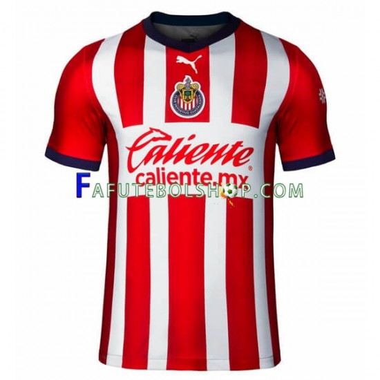 Camisa 1 CD Guadalajara 2022-2023 manga curta ,Masculino