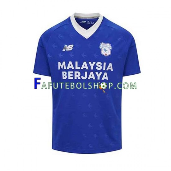 Camisa 1 Cardiff City 2022-2023 manga curta ,Masculino