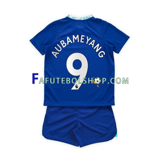 Camisa 1 Chelsea Aubameyang 9 2022-2023 manga curta ,infantil