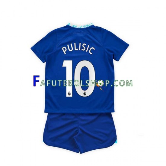 Camisa 1 Chelsea Christian Pulisic 10 2022-2023 manga curta ,infantil