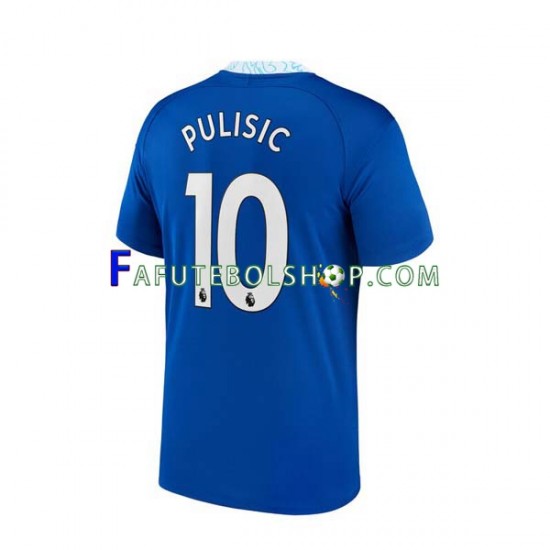 Camisa 1 Chelsea Christian Pulisic 10 2022-2023 manga curta ,Masculino