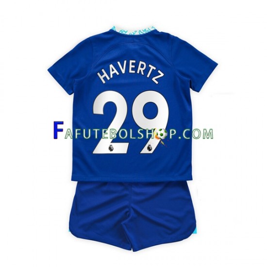 Camisa 1 Chelsea Kai Havertz 29 2022-2023 manga curta ,infantil