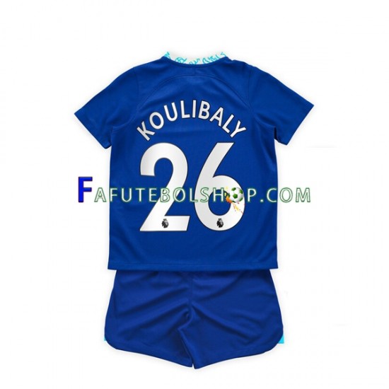 Camisa 1 Chelsea Kalidou Koulibaly 26 2022-2023 manga curta ,infantil