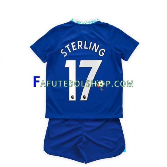 Camisa 1 Chelsea Raheem Sterling 17 2022-2023 manga curta ,infantil