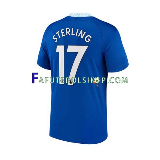 Camisa 1 Chelsea Raheem Sterling 17 2022-2023 manga curta ,Masculino