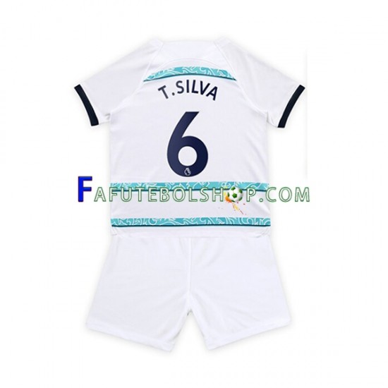 Camisa 2 Chelsea T. Silva 6 2022-2023 manga curta ,infantil