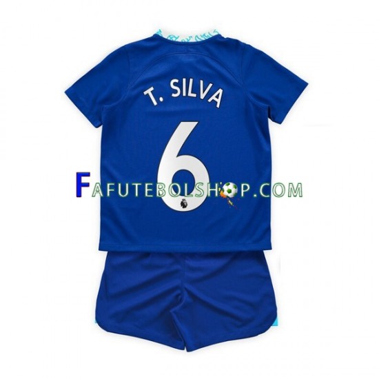 Camisa 1 Chelsea T. Silva 6 2022-2023 manga curta ,infantil