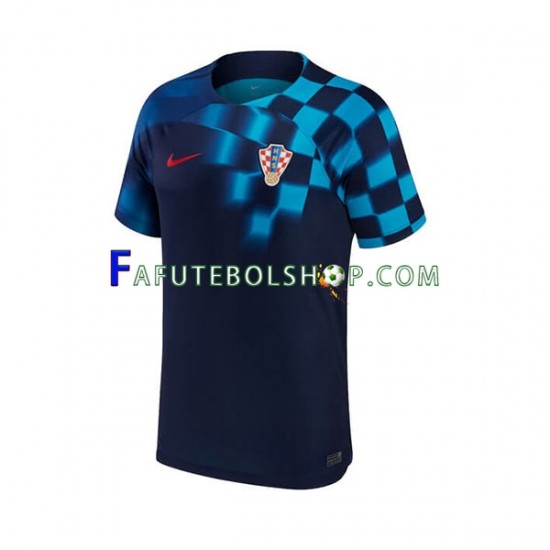 Camisa 2 Croácia Copa Do Mundo 2022 manga curta ,Masculino