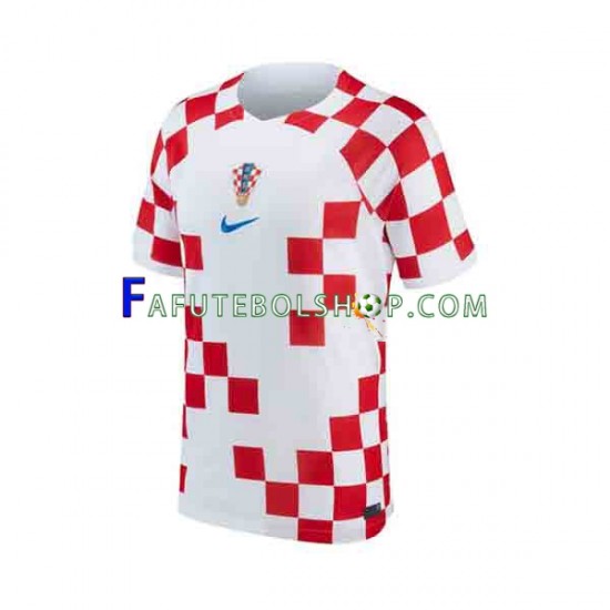 Camisa 1 Croácia Copa Do Mundo 2022 manga curta ,Masculino