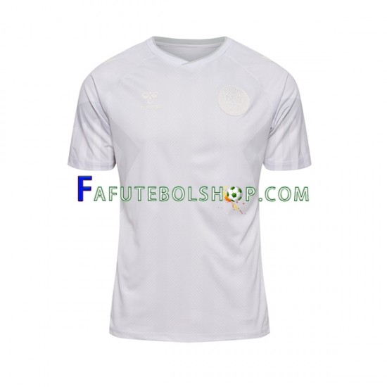 Camisa 2 Dinamarca Copa Do Mundo 2022 manga curta ,Masculino