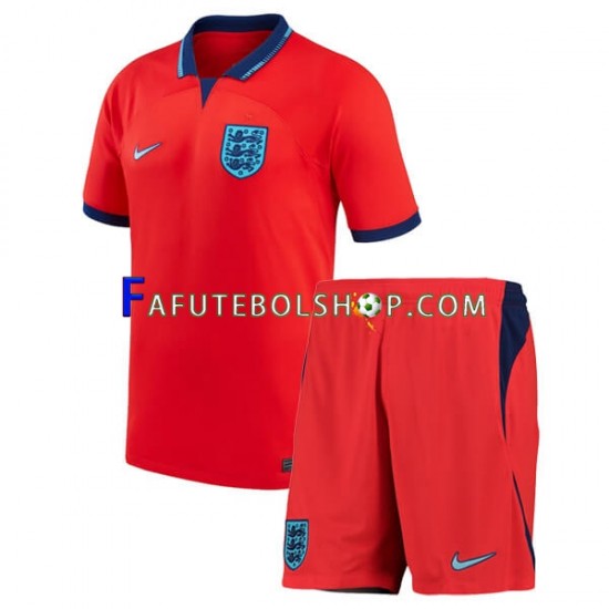 Camisa 2 Inglaterra Copa Do Mundo 2022 manga curta ,infantil