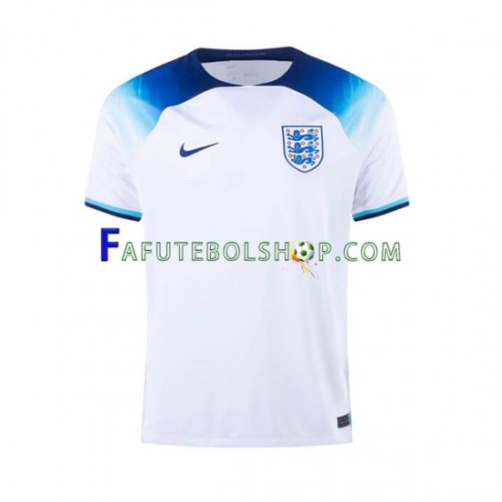 Camisa 1 Inglaterra Copa Do Mundo 2022 manga curta ,Masculino