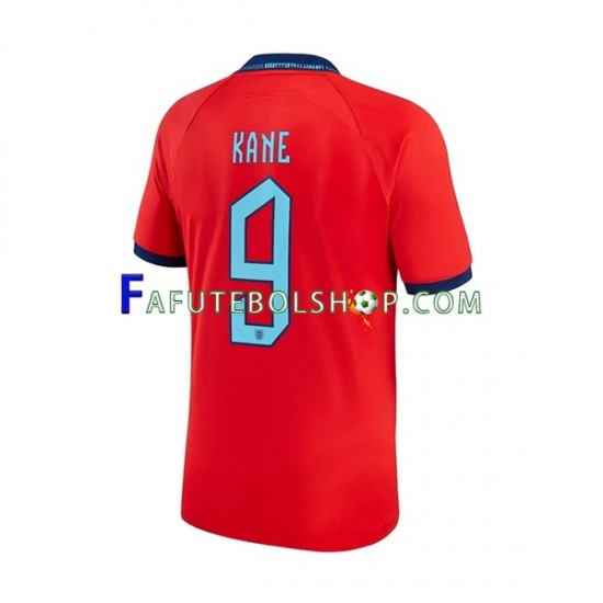 Camisa 2 Inglaterra Kane 9 Copa Do Mundo 2022 manga curta ,Masculino