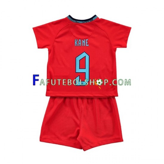 Camisa 2 Inglaterra Kane 9 Copa Do Mundo 2022 manga curta ,infantil