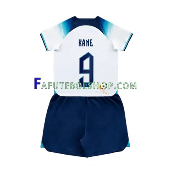 Camisa 1 Inglaterra Kane 9 Copa Do Mundo 2022 manga curta ,infantil