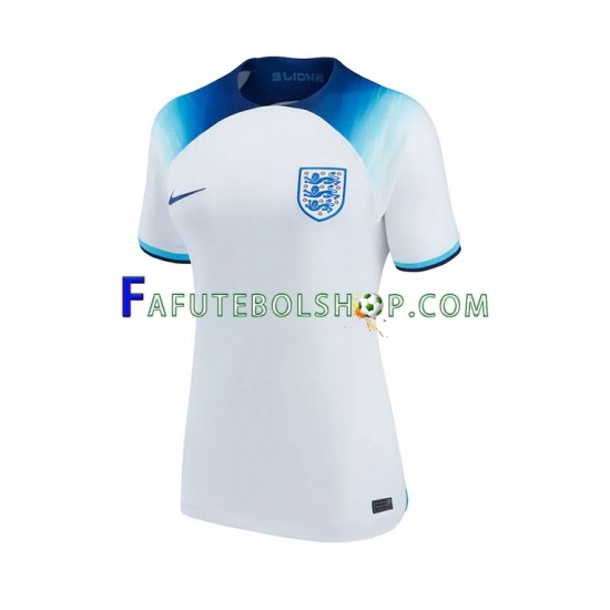 Camisa 1 Inglaterra Copa Do Mundo 2022 manga curta ,Feminino