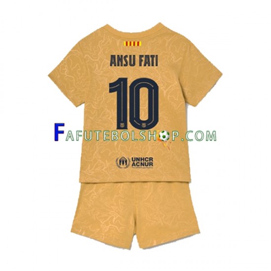 Camisa 2 FC Barcelona Ansu Fat 10 2022-2023 manga curta ,infantil