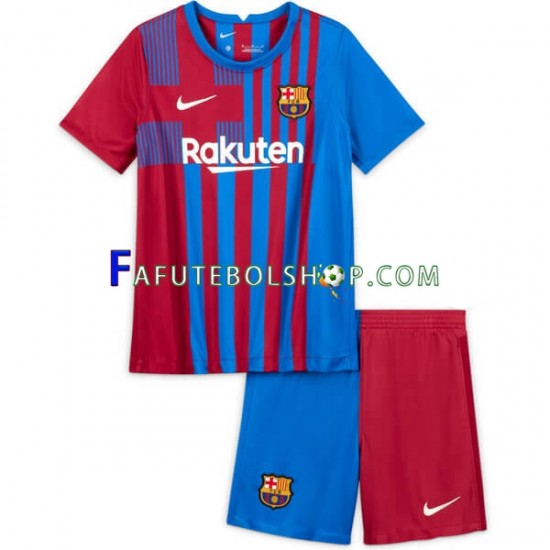 Camisa 1 FC Barcelona 2021-2022 manga curta ,infantil