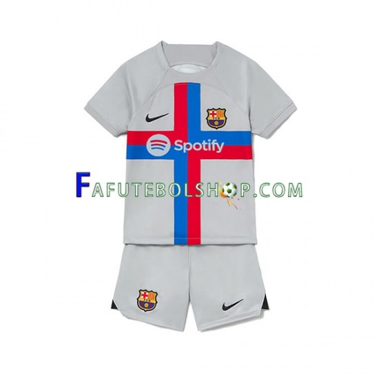 Camisa 3 FC Barcelona 2022-2023 manga curta ,infantil