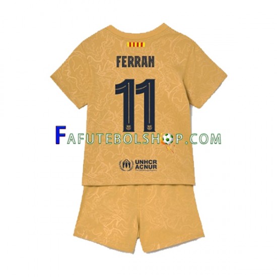 Camisa 2 FC Barcelona Ferran Torres 11 2022-2023 manga curta ,infantil