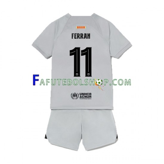 Camisa 3 FC Barcelona Ferran Torres 11 2022-2023 manga curta ,infantil