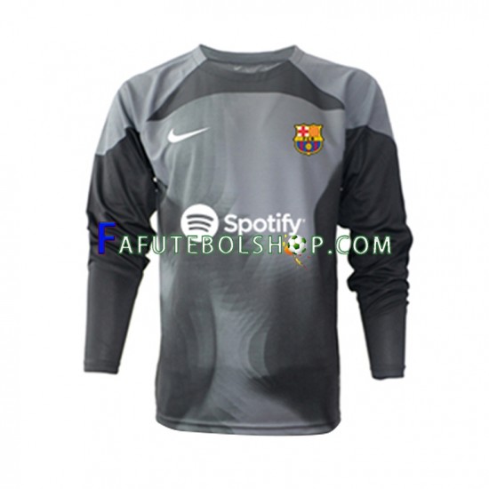 Camisa Goleiro 2 FC Barcelona 2022-2023 manga longa ,Masculino