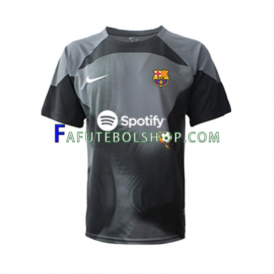 Camisa Goleiro 2 FC Barcelona 2022-2023 manga curta ,Masculino