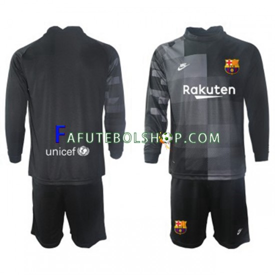 Camisa Goleiro 2 FC Barcelona 2021-2022 manga longa ,infantil