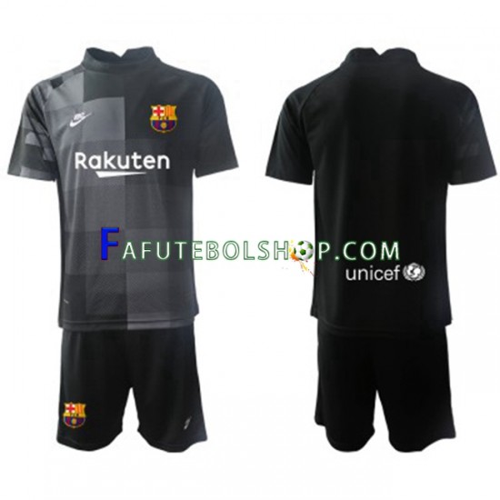 Camisa Goleiro 2 FC Barcelona 2021-2022 manga curta ,infantil